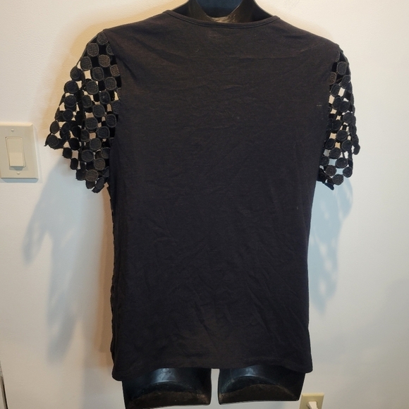 Charter club size xxl black top w/ lace dot overlay - Picture 3 of 5